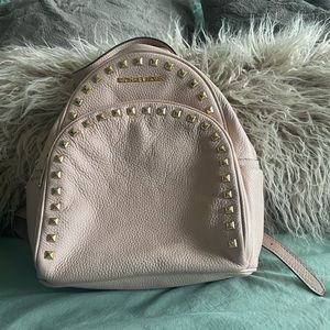 michael kors backpack, Blush pink gold star-studded